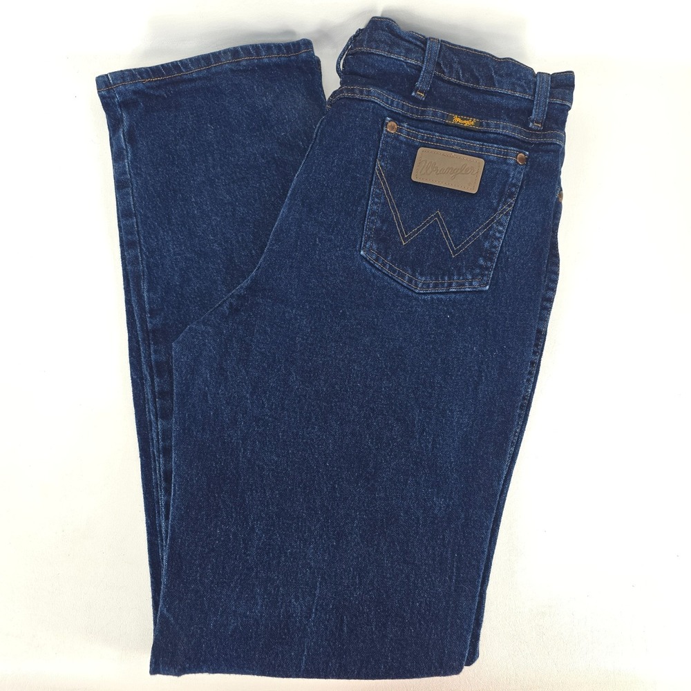 Vintage Wrangler Straight Leg Jeans Men's 36x33 (38x34) Dark Wash Cowboy 937STR